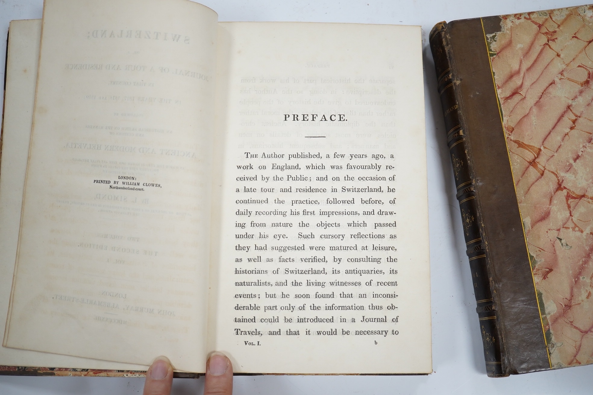 Simond, Louis - Switzerland; or, a Journal of a Tour and Residence in that Country, in the years 1817, 1818 and 1819; followed by an Historical Sketch on the Manners and Customs of Ancient and Modern Helvetia ... 2nd edi
